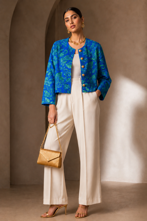 LEHER PRINT OVER SIZED JACKET