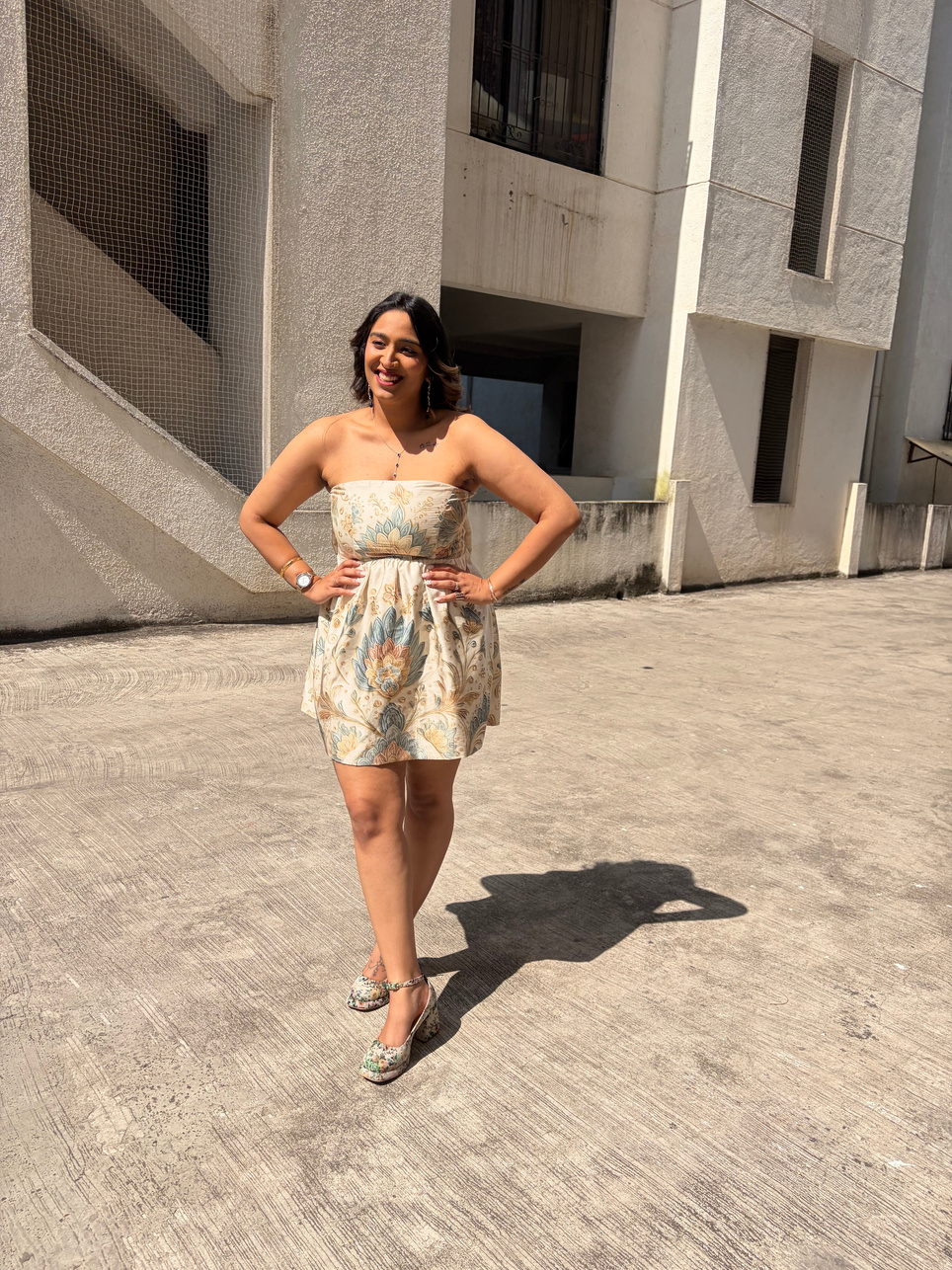 RANGREZ PRINT SHORT DRESS
